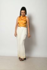 Yellow Ochre Embellished Crop Top