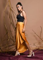 Ochre Draped Skirt