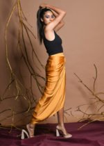 Ochre Draped Skirt