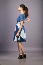 Denim Patchwork Midi Dress